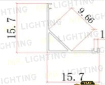 Profilé LED 1616 Cornner