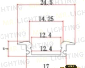 Profilé LED 1707 Reces﻿sed