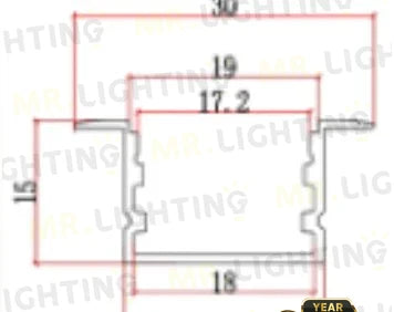 Profilé LED 2015 Reces﻿sed