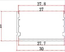 Profilié LED 3020 Recessed